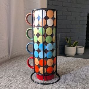 Pier 1 Stackable Mugs Set of 4